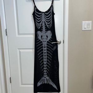 fitted lace wedding dress 'Mermaid Warrior' Skeleton Dress, Blue Bodycon main image 1